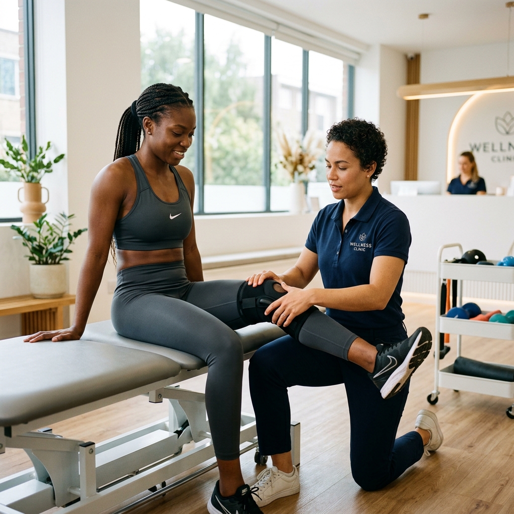 Sports injury rehabilitation for woman athlete